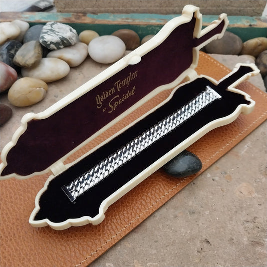 5/8" White Gold-Filled Speidel Golden Templar Unused 1950s Vintage Watch Band