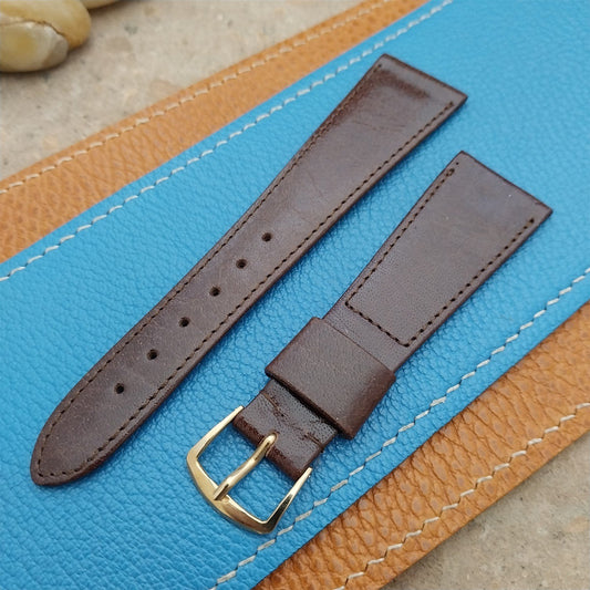 Vintage 22mm Downing Italy Unpadded Buffalo Unused Classic Tapered Watch Strap