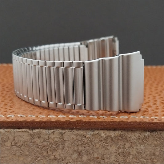 Vintage Speidel 18mm 20mm Silver Sport Metal Classic Stretch Unused Watch Band