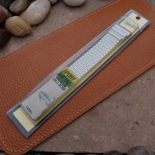 Vintage Speidel 18mm 20mm Silver Sport Metal Classic Stretch Unused Watch Band