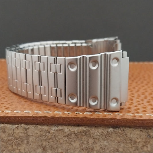 Vintage Speidel 18mm 20mm Silver Sport Metal Classic Stretch Unused Watch Band