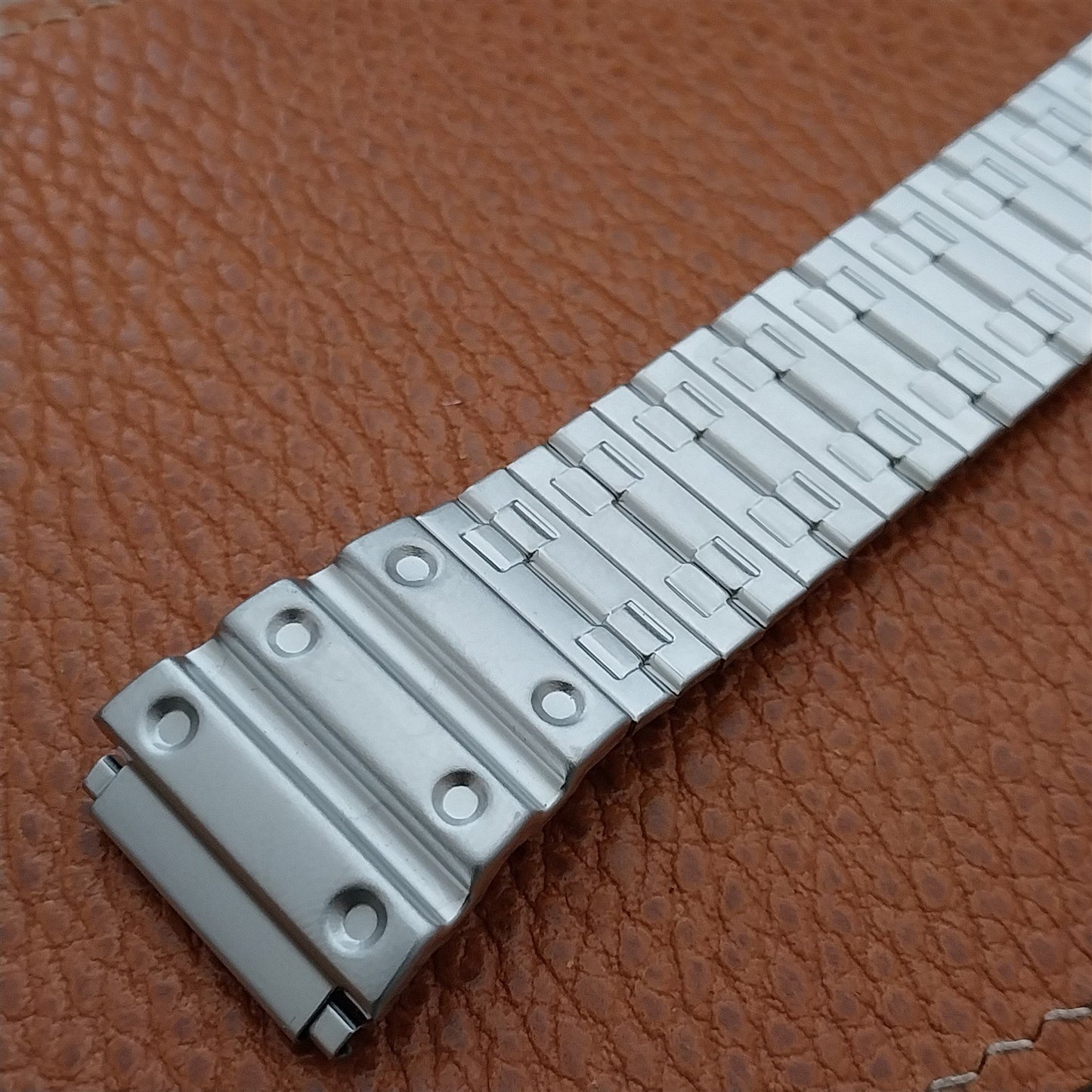 Vintage Speidel 18mm 20mm Silver Sport Metal Classic Stretch Unused Watch Band