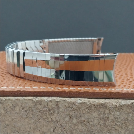 Vintage 17.2mm Stainless Steel Admiral Classic Stretch 1960s Unused Watch Band