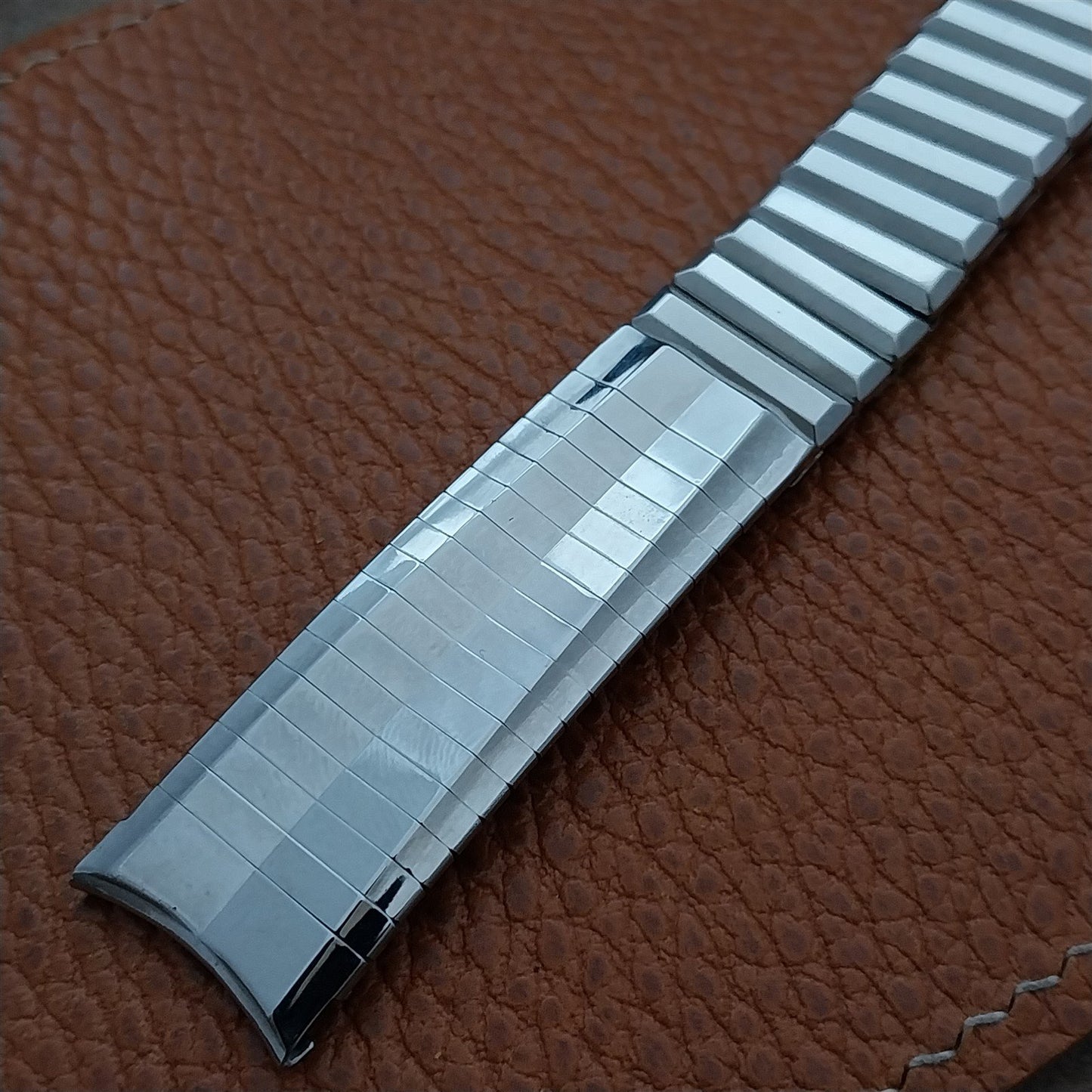 Vintage 17.2mm Stainless Steel Admiral Classic Stretch 1960s Unused Watch Band
