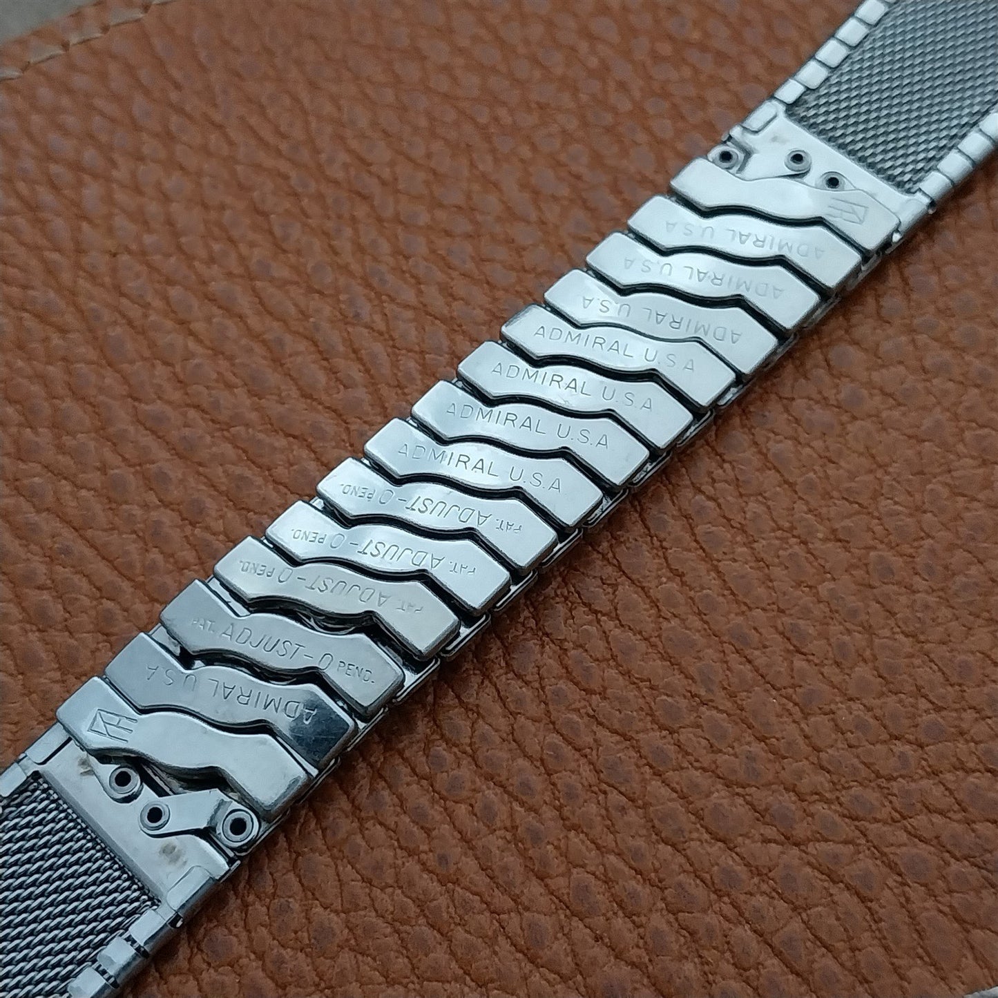 Vintage 17.2mm Stainless Steel Admiral Classic Stretch 1960s Unused Watch Band