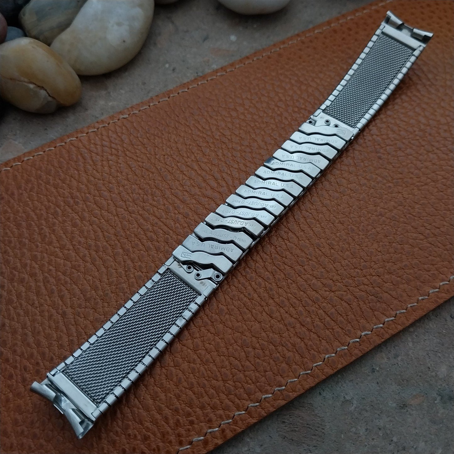 Vintage 17.2mm Stainless Steel Admiral Classic Stretch 1960s Unused Watch Band
