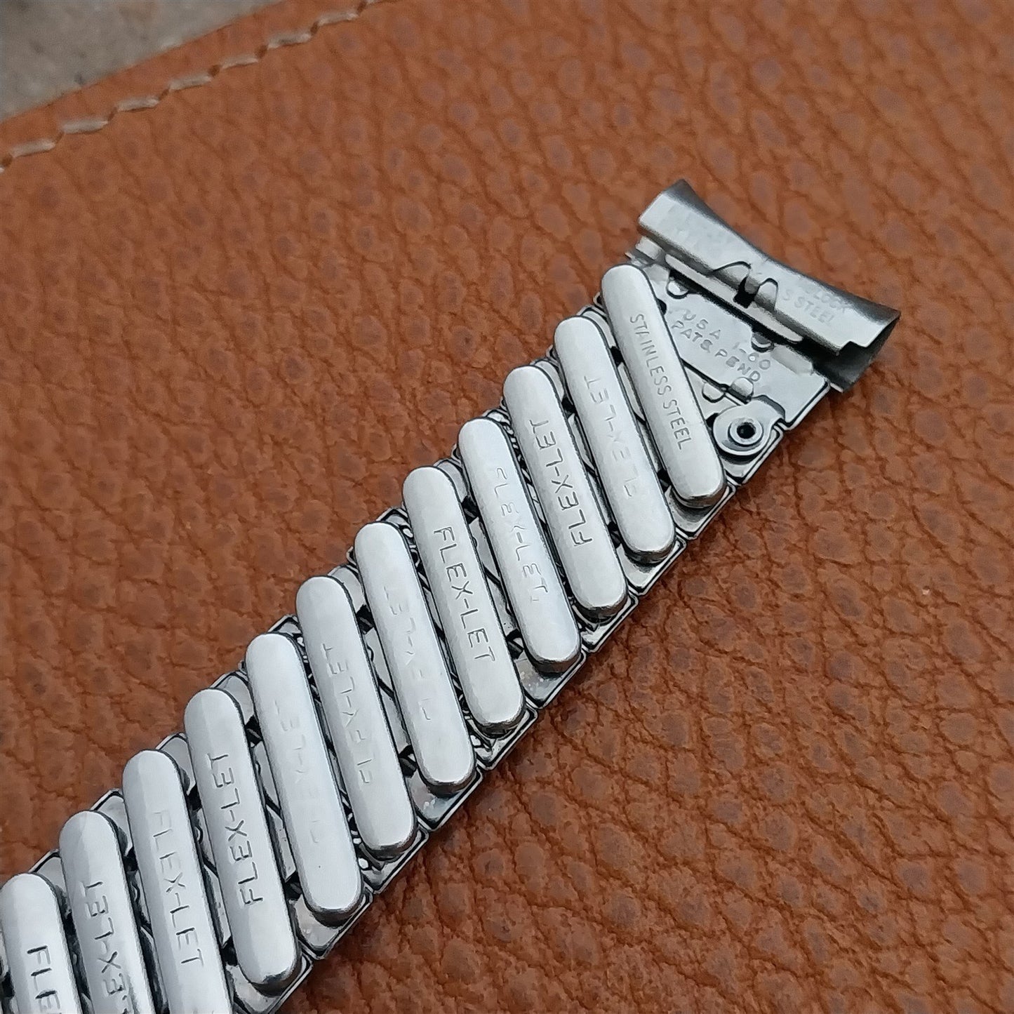 Vintage 1960 Flex-Let Rex Stainless Steel Expansion 17.2mm Unused nos Watch Band