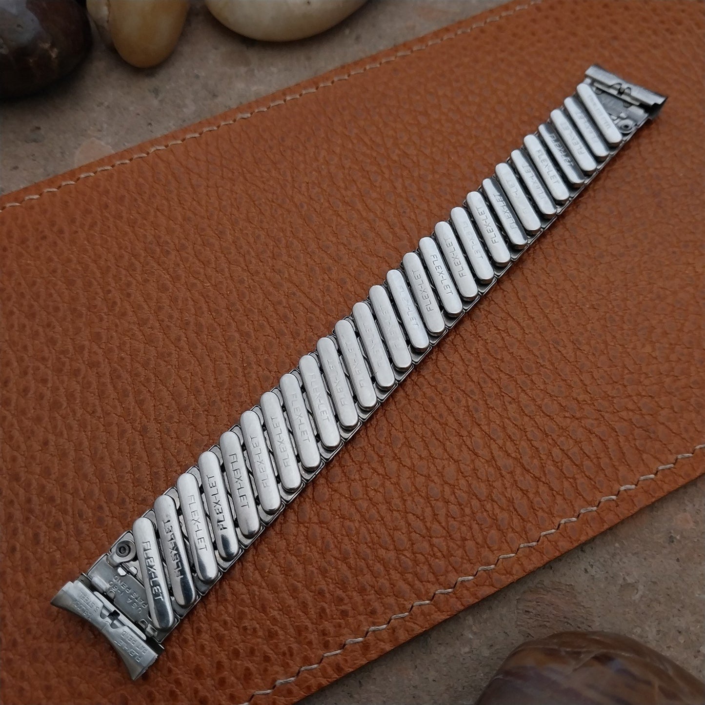 Vintage 1960 Flex-Let Rex Stainless Steel Expansion 17.2mm Unused nos Watch Band
