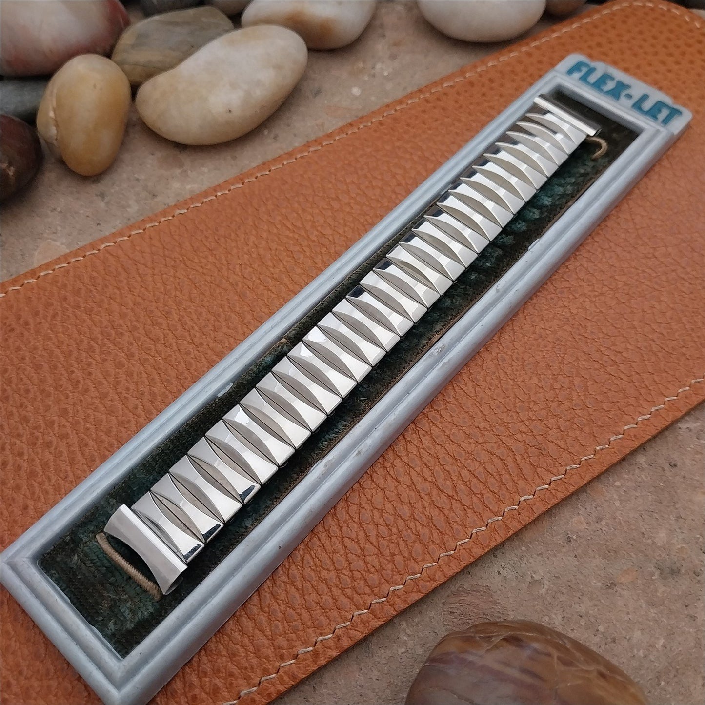 Vintage 1960 Flex-Let Rex Stainless Steel Expansion 17.2mm Unused nos Watch Band