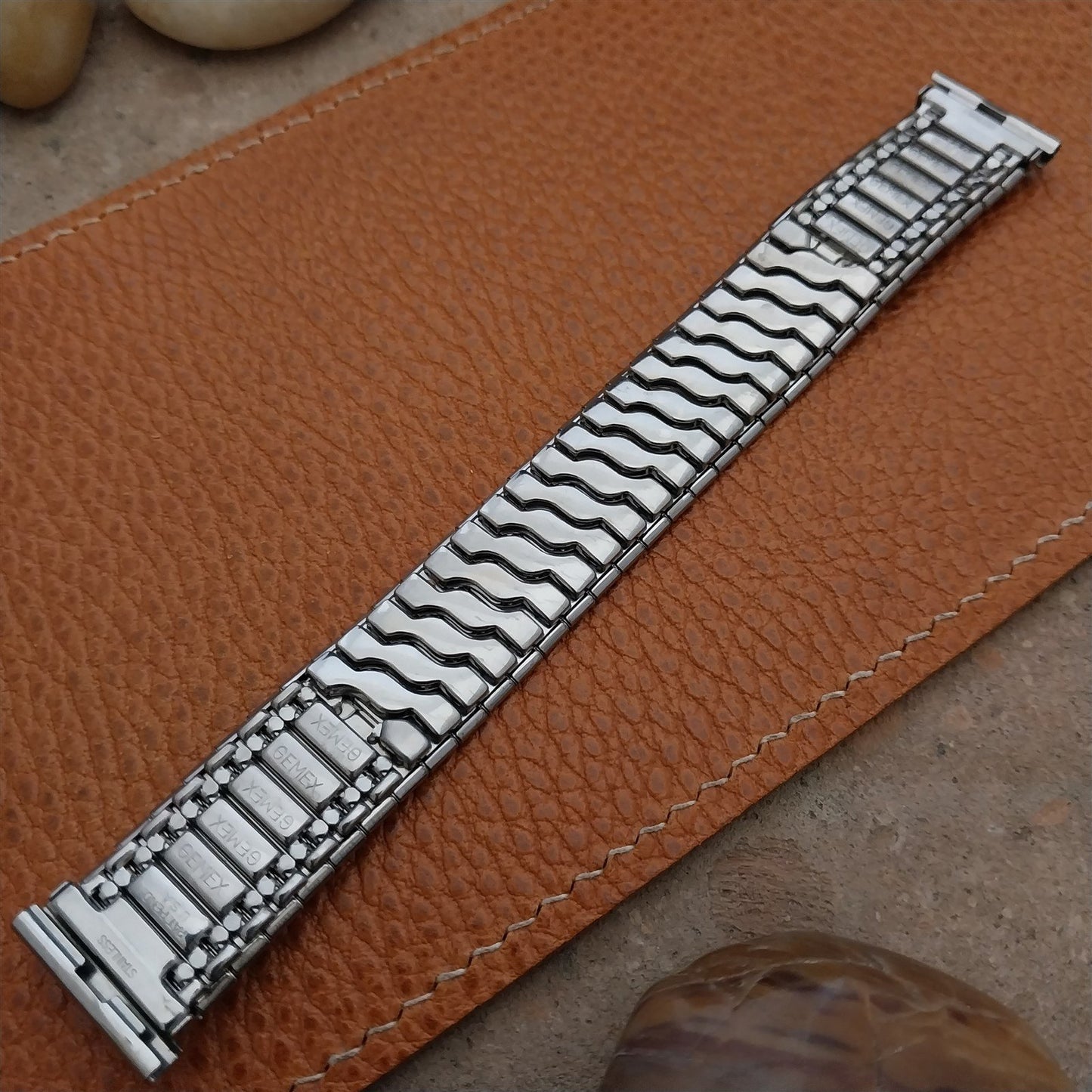 Vintage 19mm 18mm 17.2mm Gemex 1950s Stainless Steel Unused Classic Watch Band