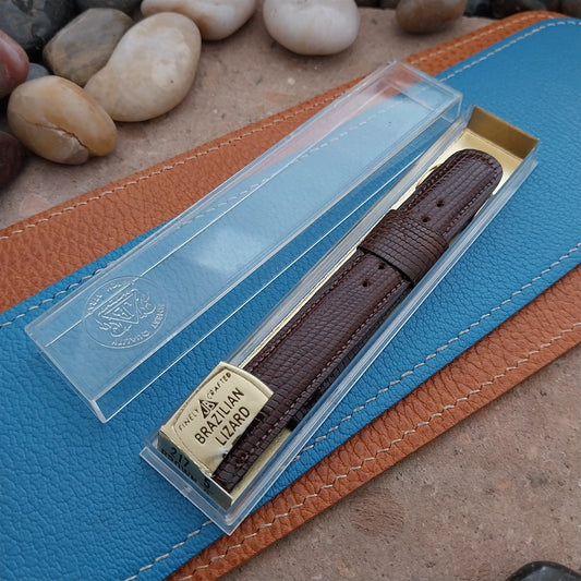 Vintage JB Champion USA 5/8" Brazilian Lizard Unused Classic 1960s Watch Strap