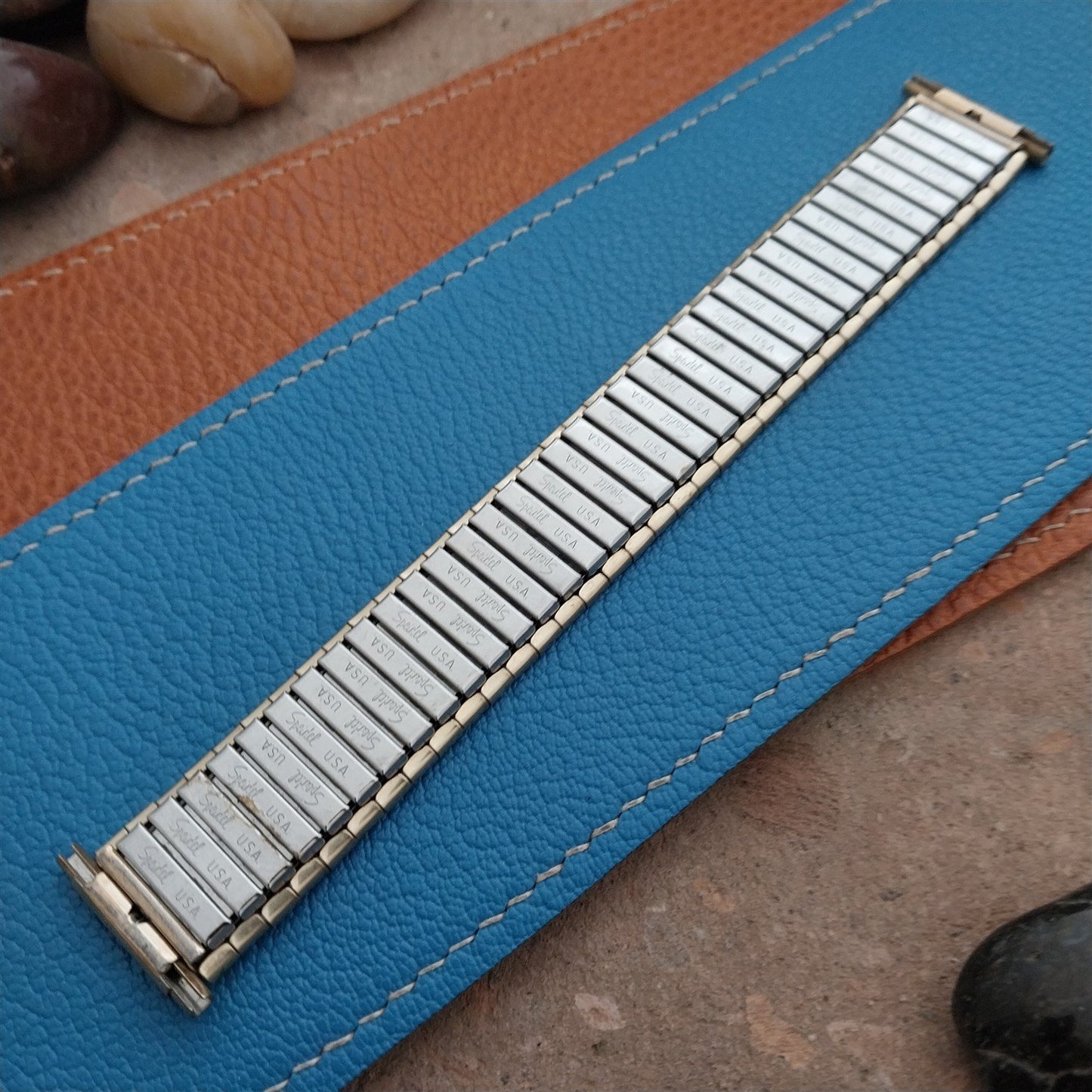 Vintage 18mm 20mm 22mm Speidel Gold Tone Wide Unused Classic 1970s Watch Band