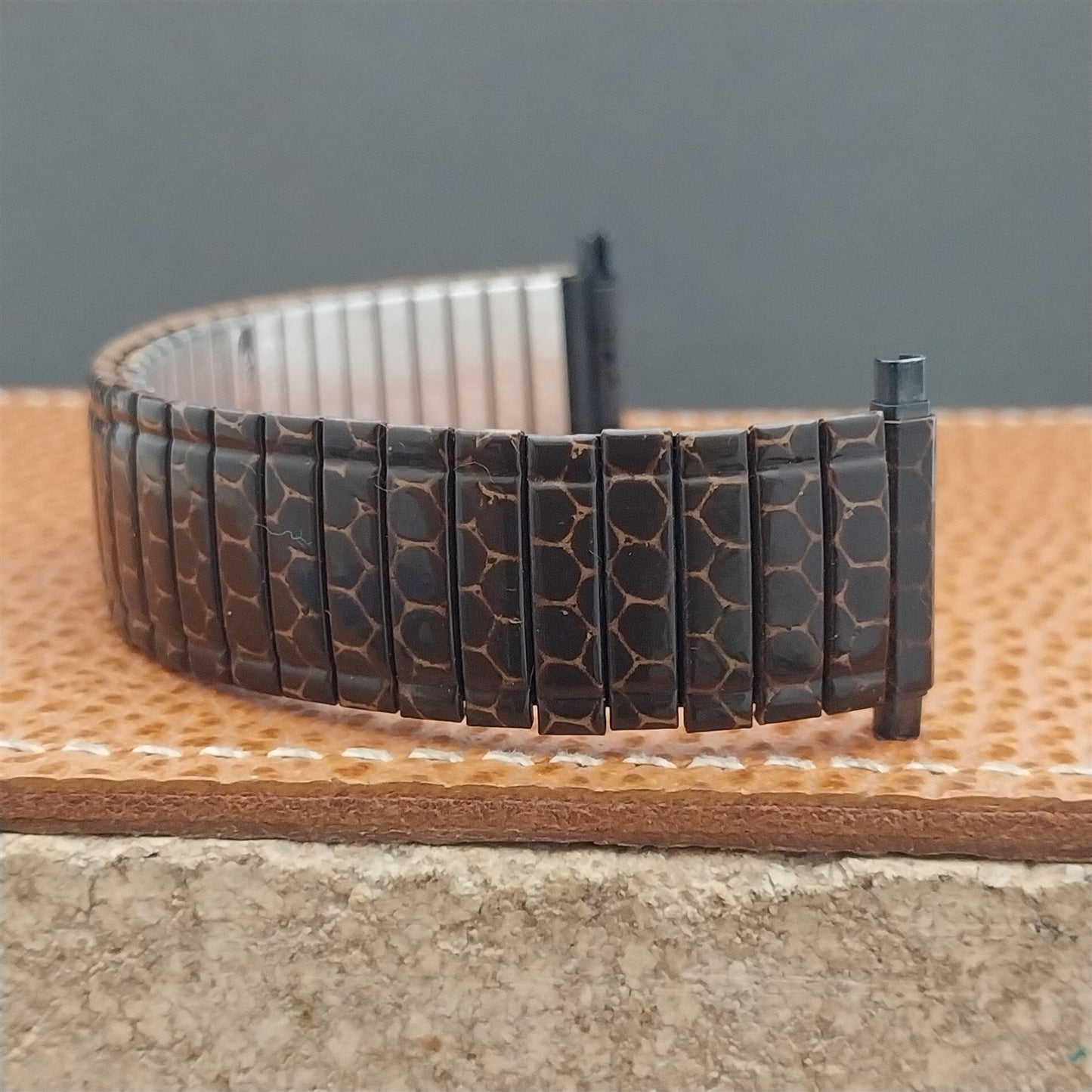 16mm 18mm 20mm Speidel Snakeskin Enameled Classic Stretch Vintage Watch Band