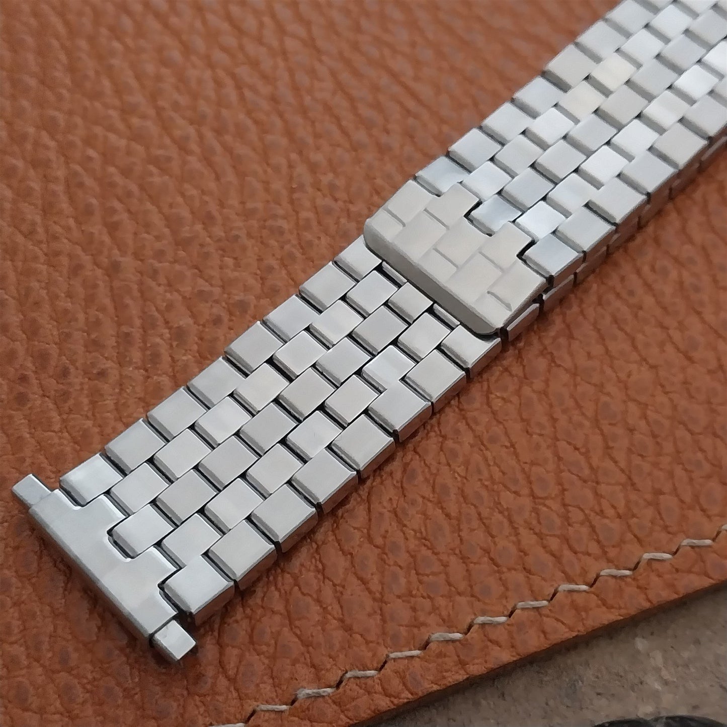 18mm 19mm 20mm 22mm Stainless Steel Overlap Classic Stretch Unused Watch Band