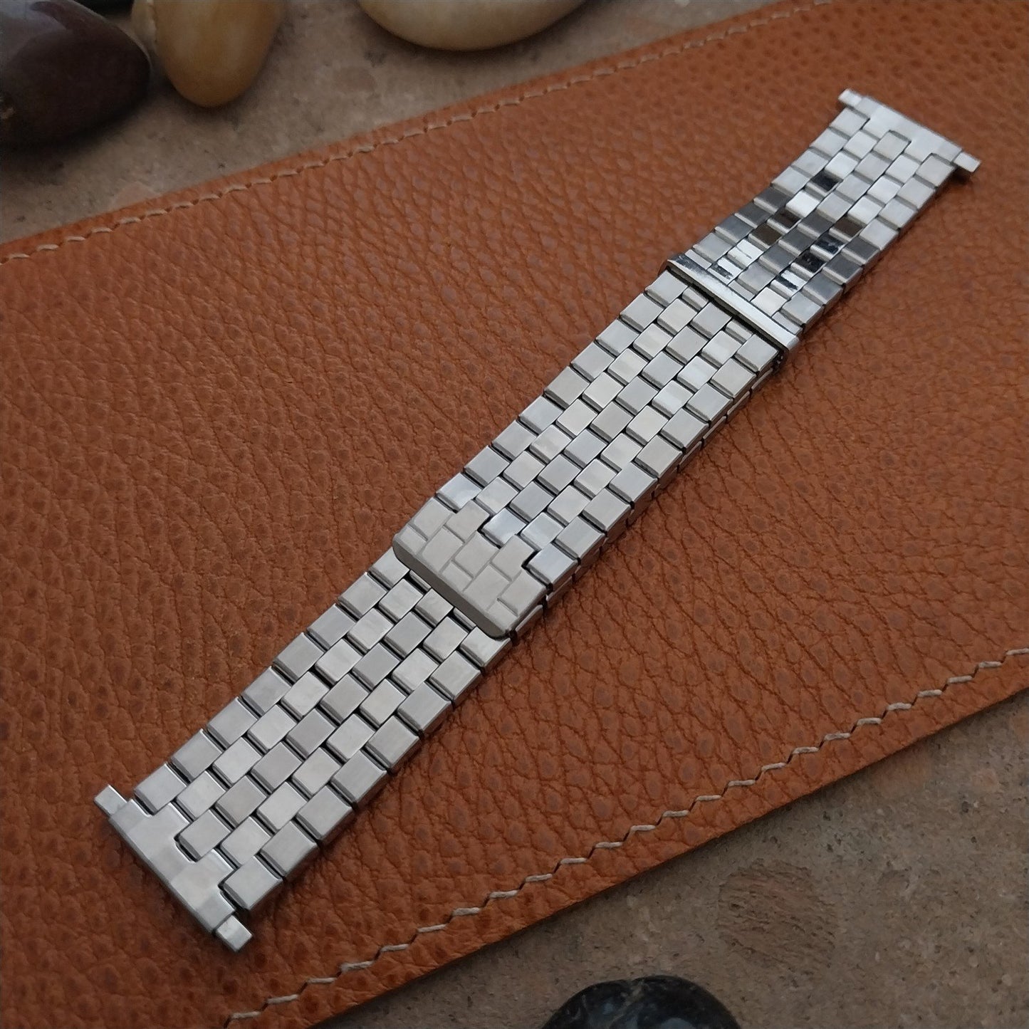 18mm 19mm 20mm 22mm Stainless Steel Overlap Classic Stretch Unused Watch Band