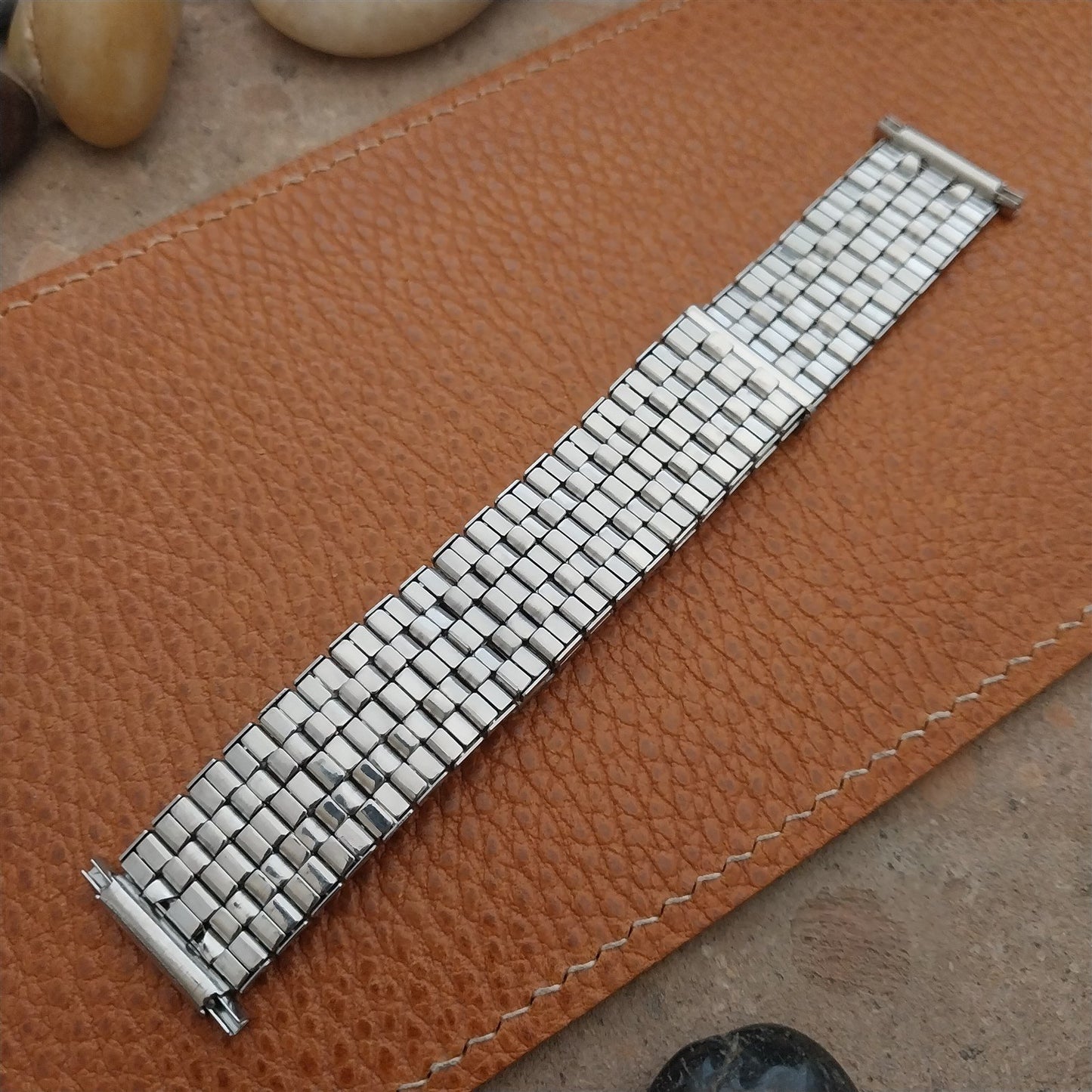 18mm 19mm 20mm 22mm Stainless Steel Overlap Classic Stretch Unused Watch Band