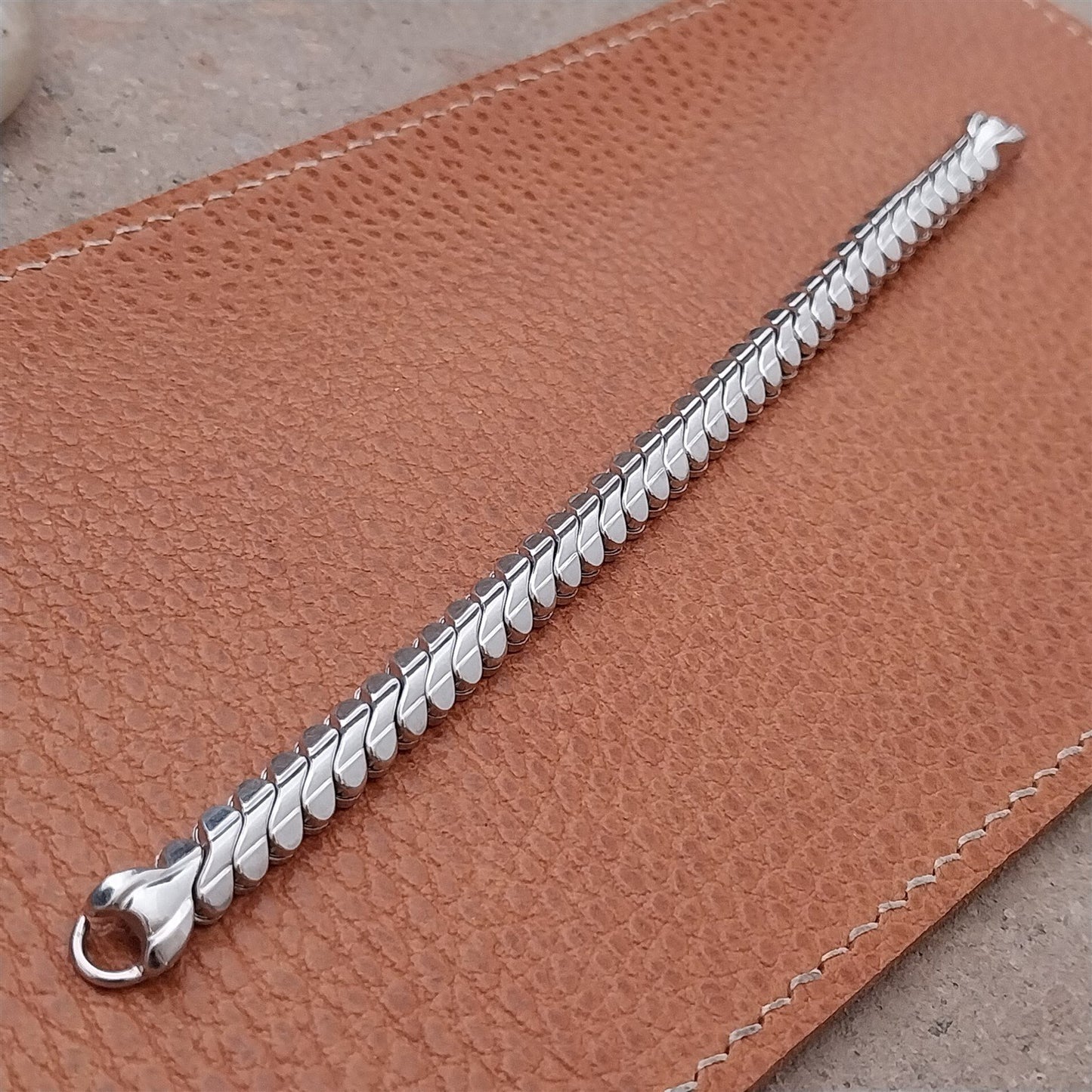 Vintage White Gold-Filled Ladies JB Champion Unused 1950s Cocktail Watch Band