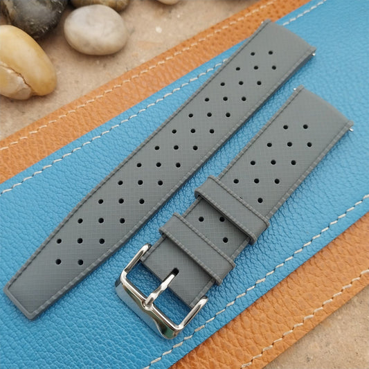 22mm FKM Tropical Gray Divers Tapered Watch Strap & Quick Release Spring Bars