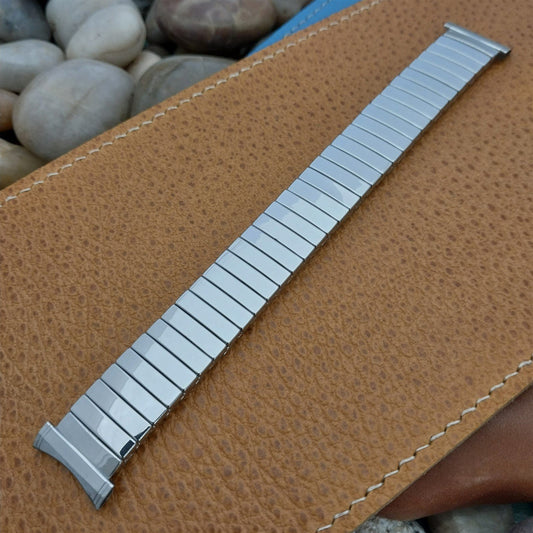 Vintage 16mm 18mm 19mm Gemex Stainless Steel Expansion Unused 1960s Watch Band