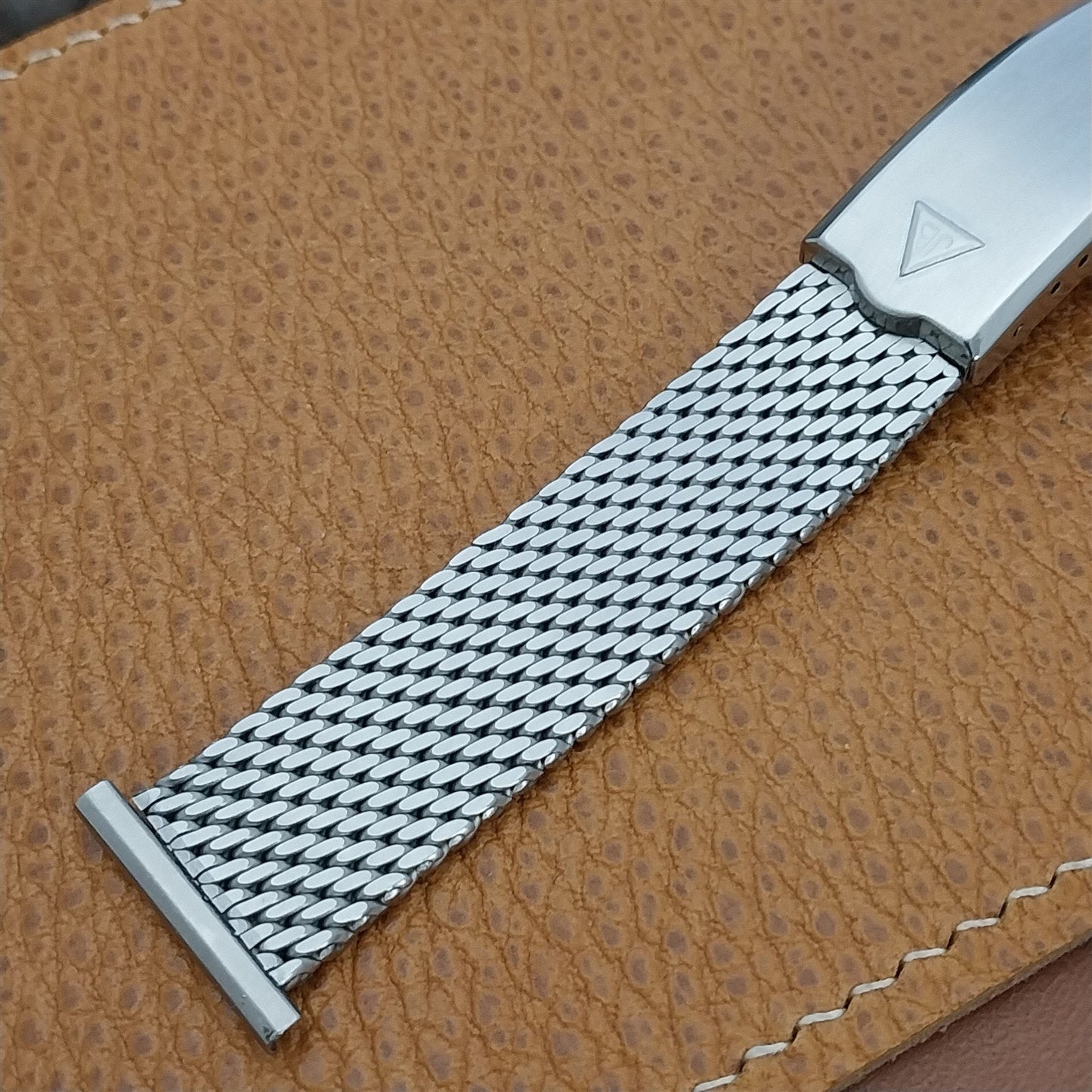 22mm Stainless Steel Thick Mesh Long JB Champion Unused 1960s Vintage Watch Band