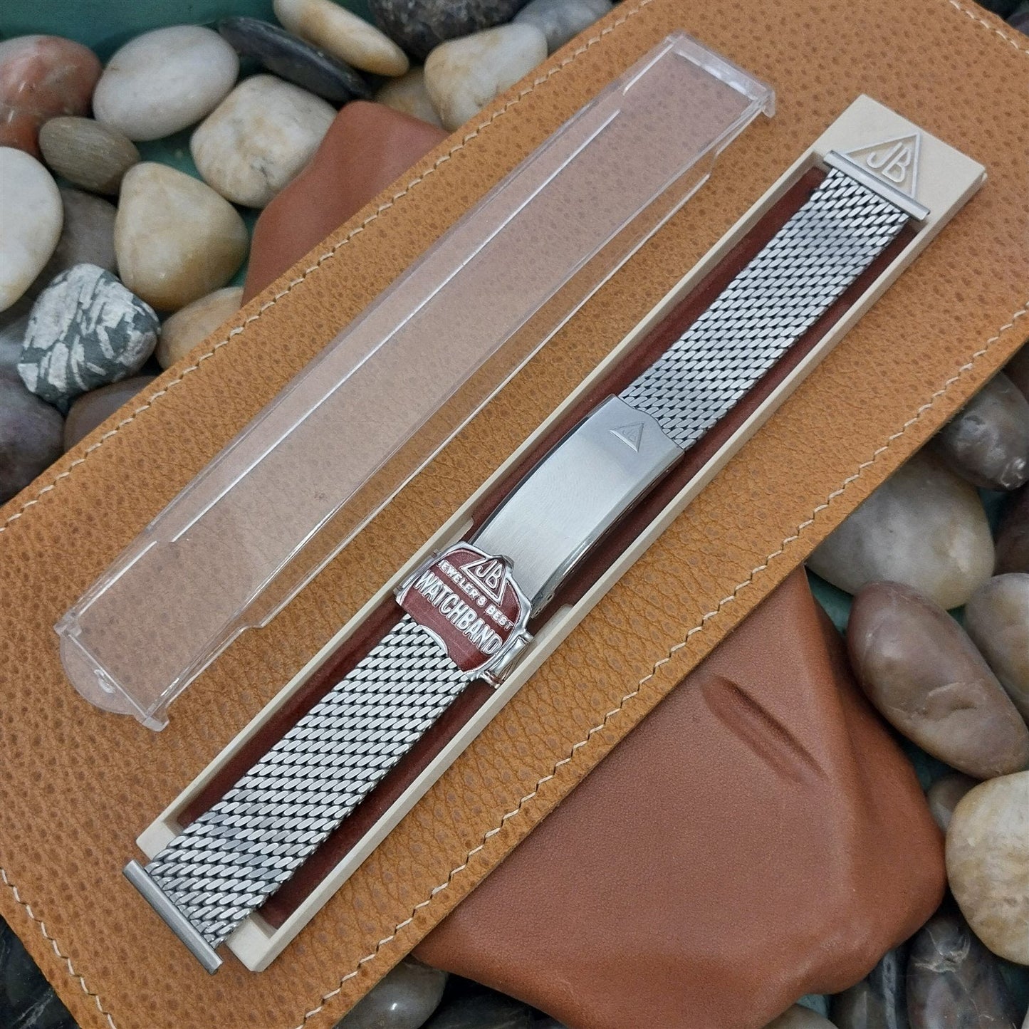 22mm Stainless Steel Thick Mesh Long JB Champion Unused 1960s Vintage Watch Band