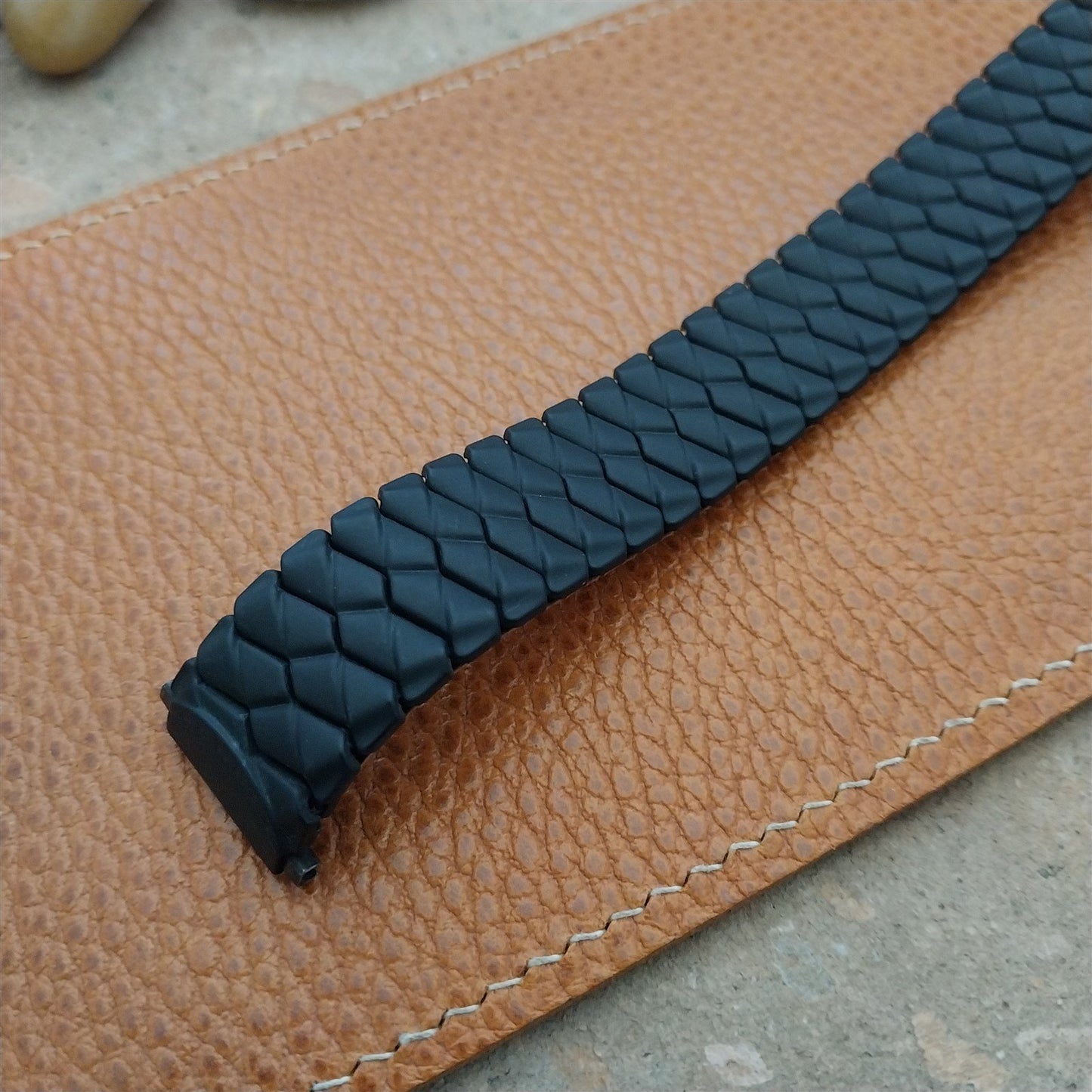 Vintage Speidel 17mm 18mm 20mm 22mm Black Classic Expansion Unused Watch Band