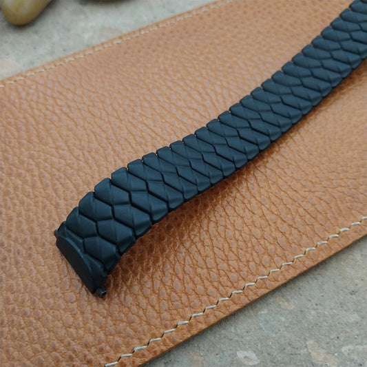 Vintage Speidel 17mm 18mm 20mm 22mm Black Classic Expansion Unused Watch Band