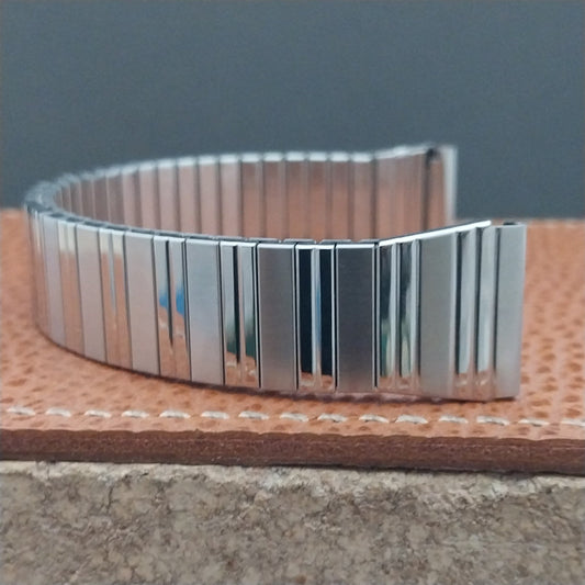 Vintage 18mm Flared Speidel Stainless Steel Classic Stretch Unused Watch Band