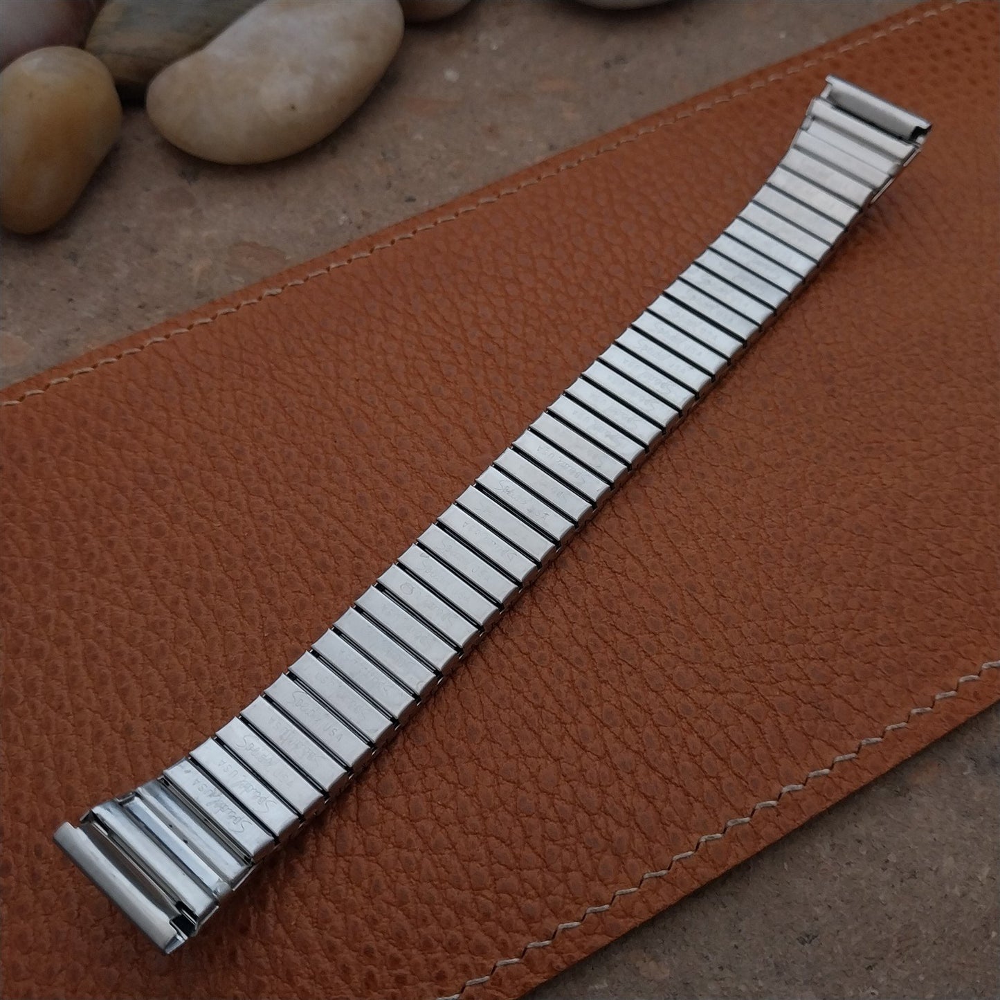 Vintage 18mm Flared Speidel Stainless Steel Classic Stretch Unused Watch Band