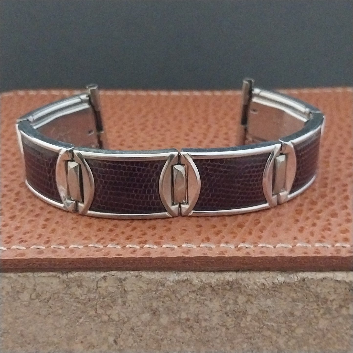 19mm 18mm 16mm 1950s Speidel Stainless & Lizard MCM Unused Vintage Watch Band