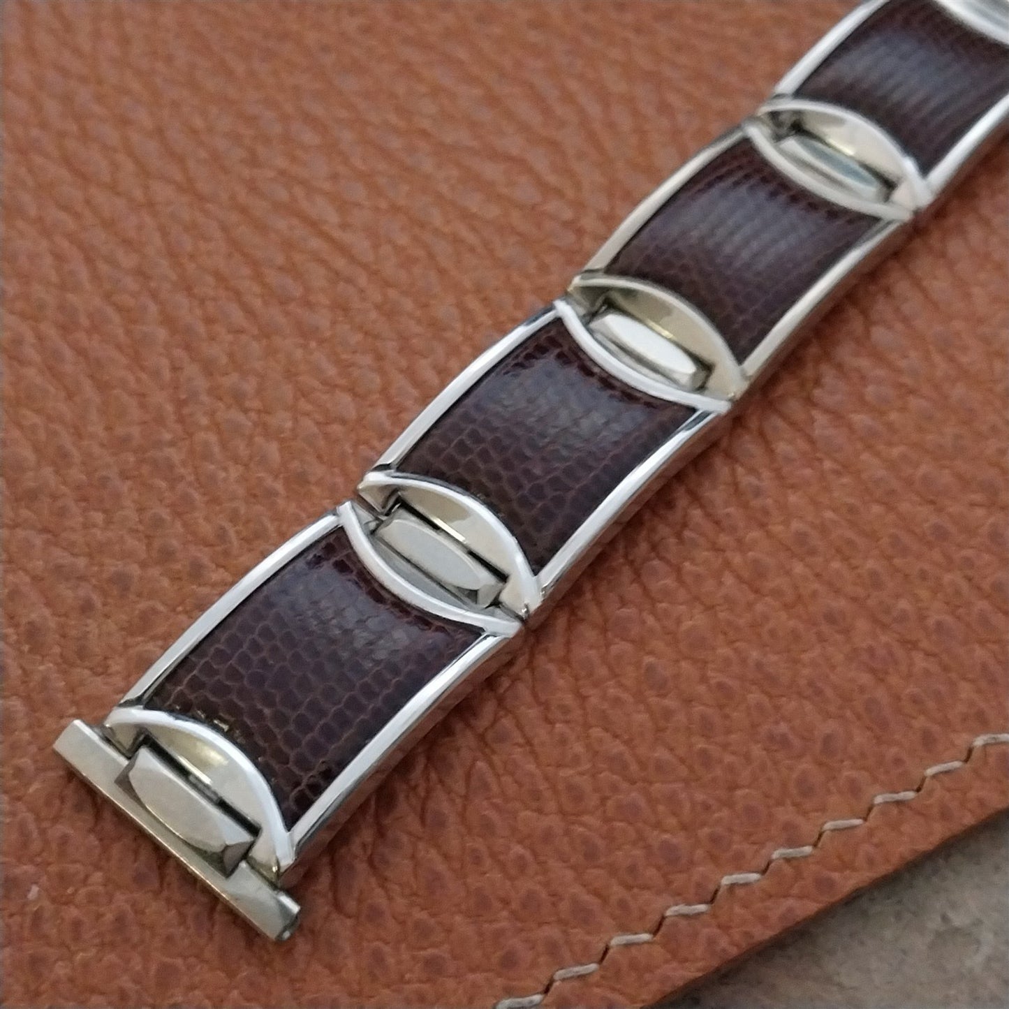 19mm 18mm 16mm 1950s Speidel Stainless & Lizard MCM Unused Vintage Watch Band