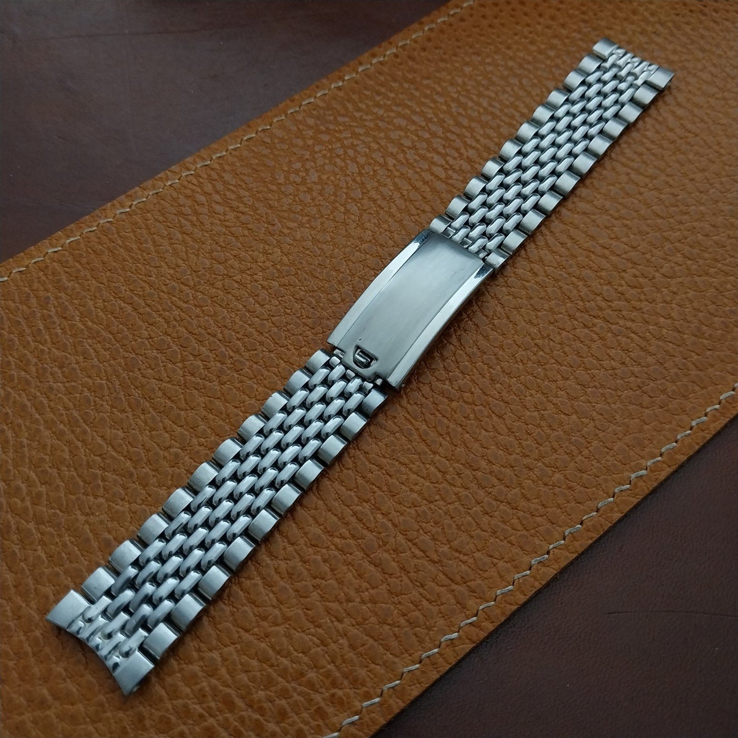 Vintage 17.4mm Prospect Beads of Rice Stainless Unused Classic 1960s Watch Band