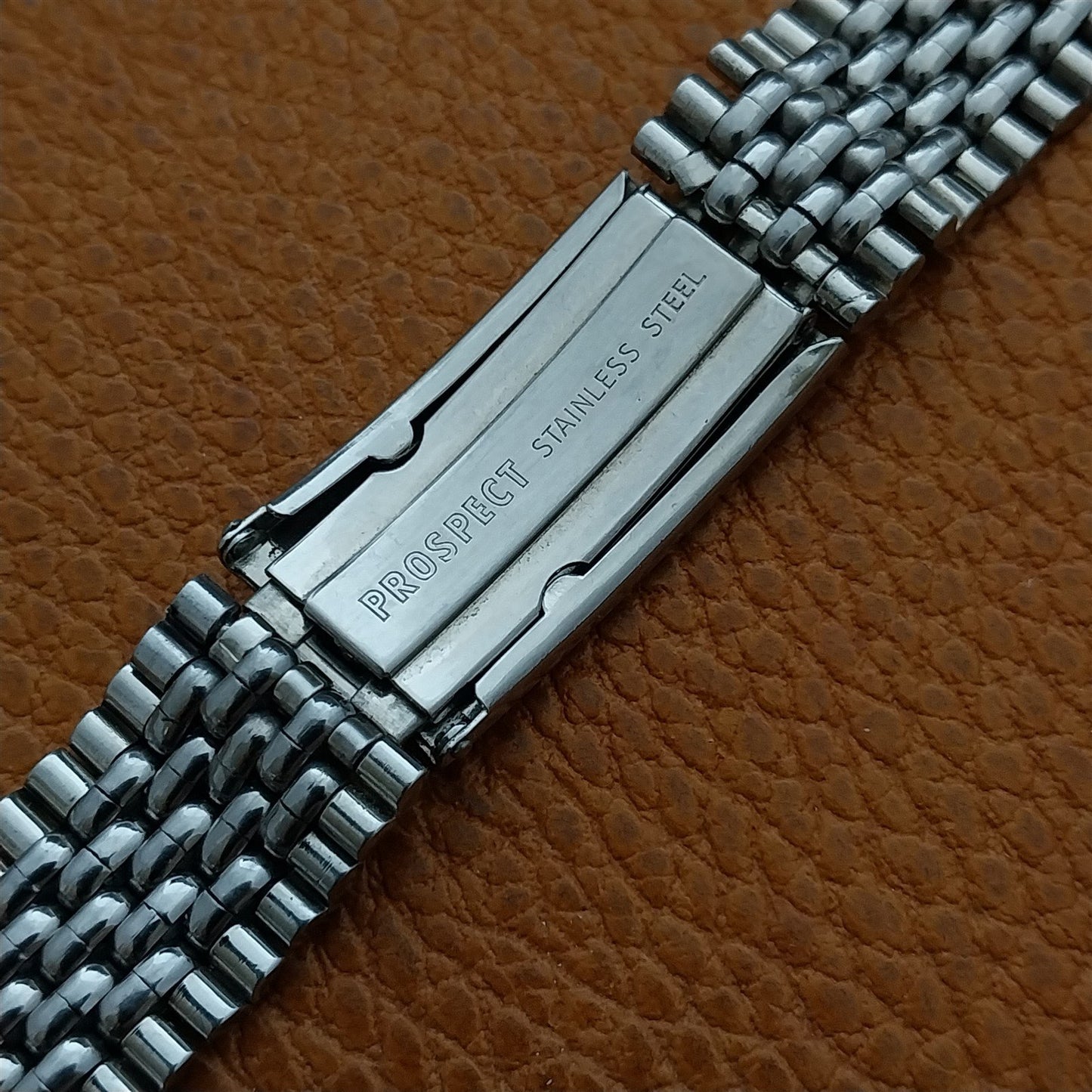 Vintage 17.4mm Prospect Beads of Rice Stainless Unused Classic 1960s Watch Band