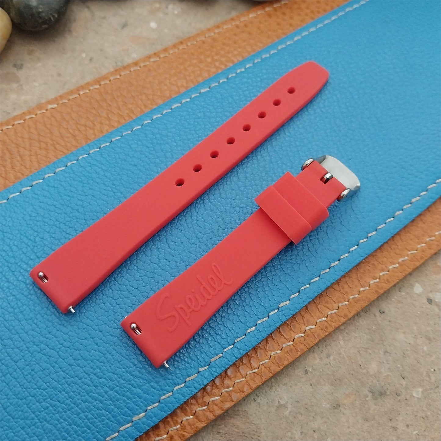 14mm Red Speidel Scrub Unused Silicone Watch Band