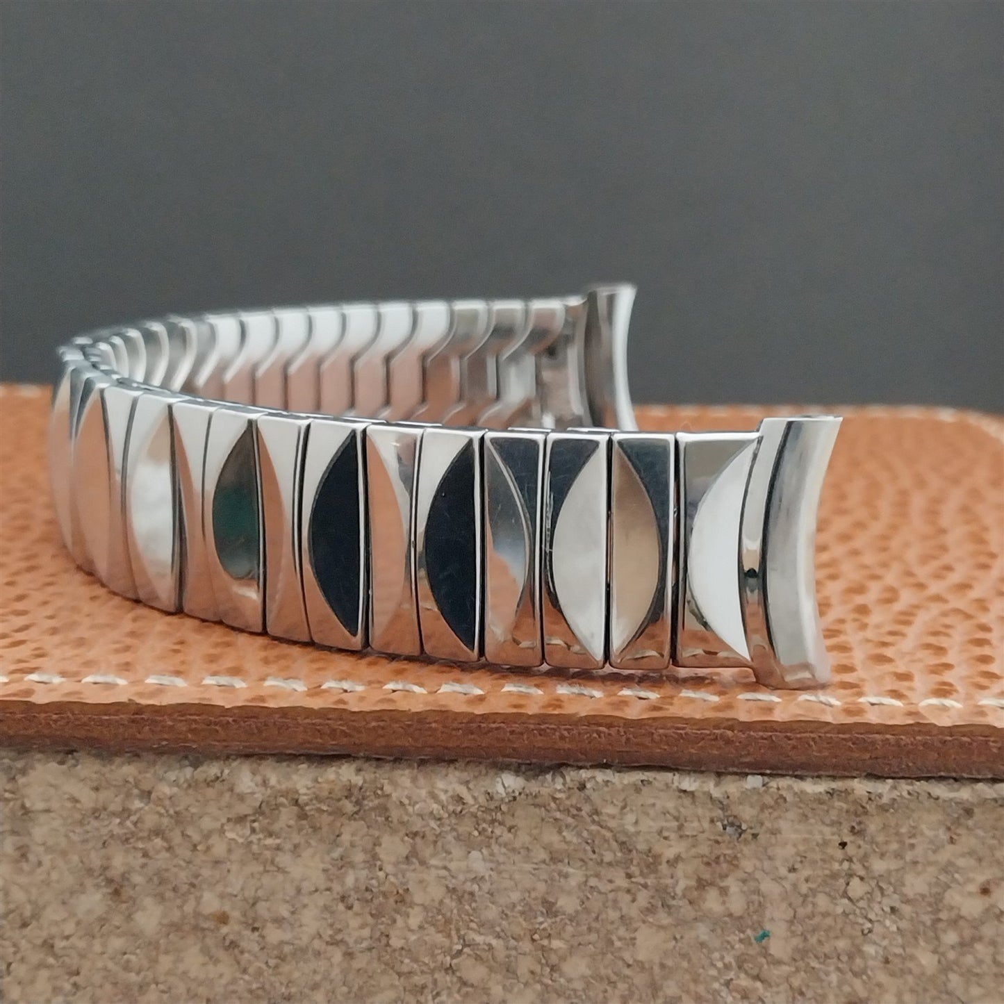 Vintage 18mm 17mm 16mm Stainless Steel Finesse Unused 1950s Watch Band