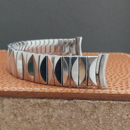 Vintage 18mm 17mm 16mm Stainless Steel Finesse Unused 1950s Watch Band