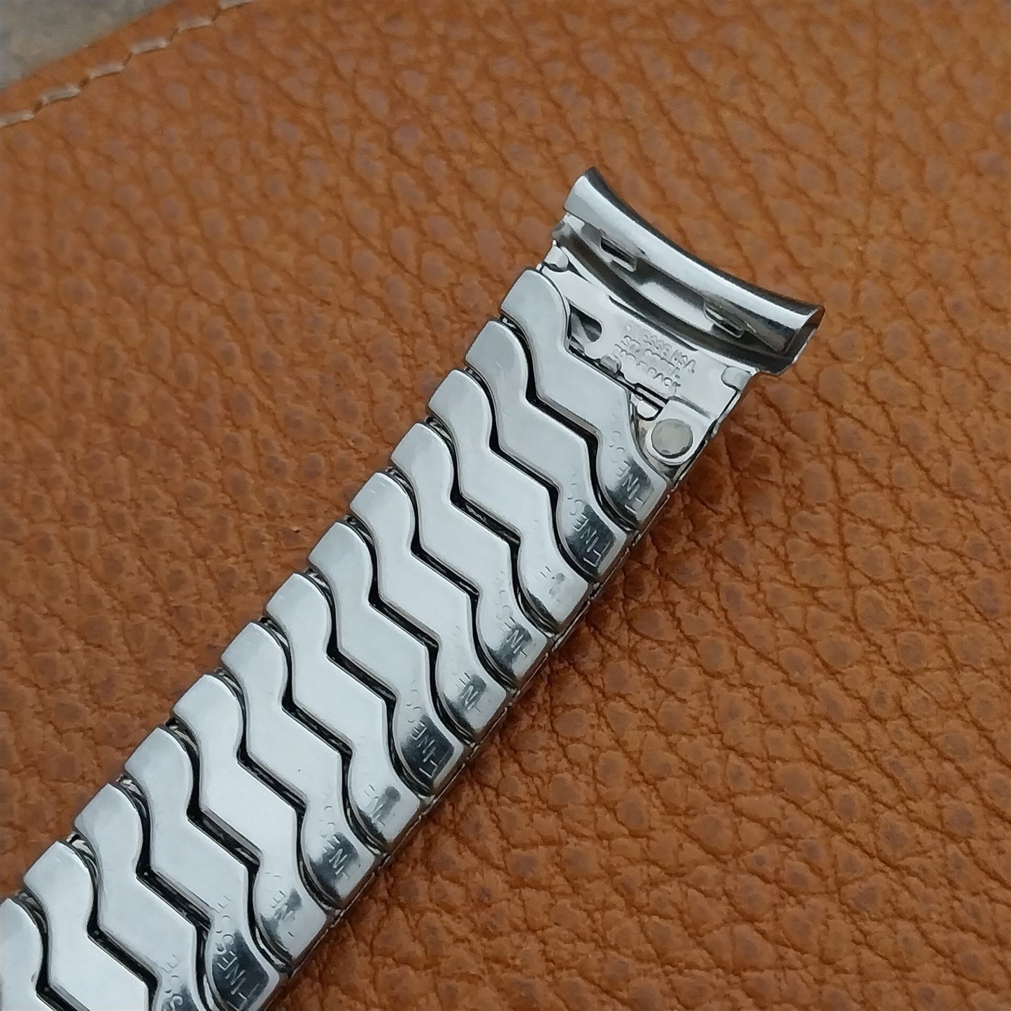 Vintage 18mm 17mm 16mm Stainless Steel Finesse Unused 1950s Watch Band