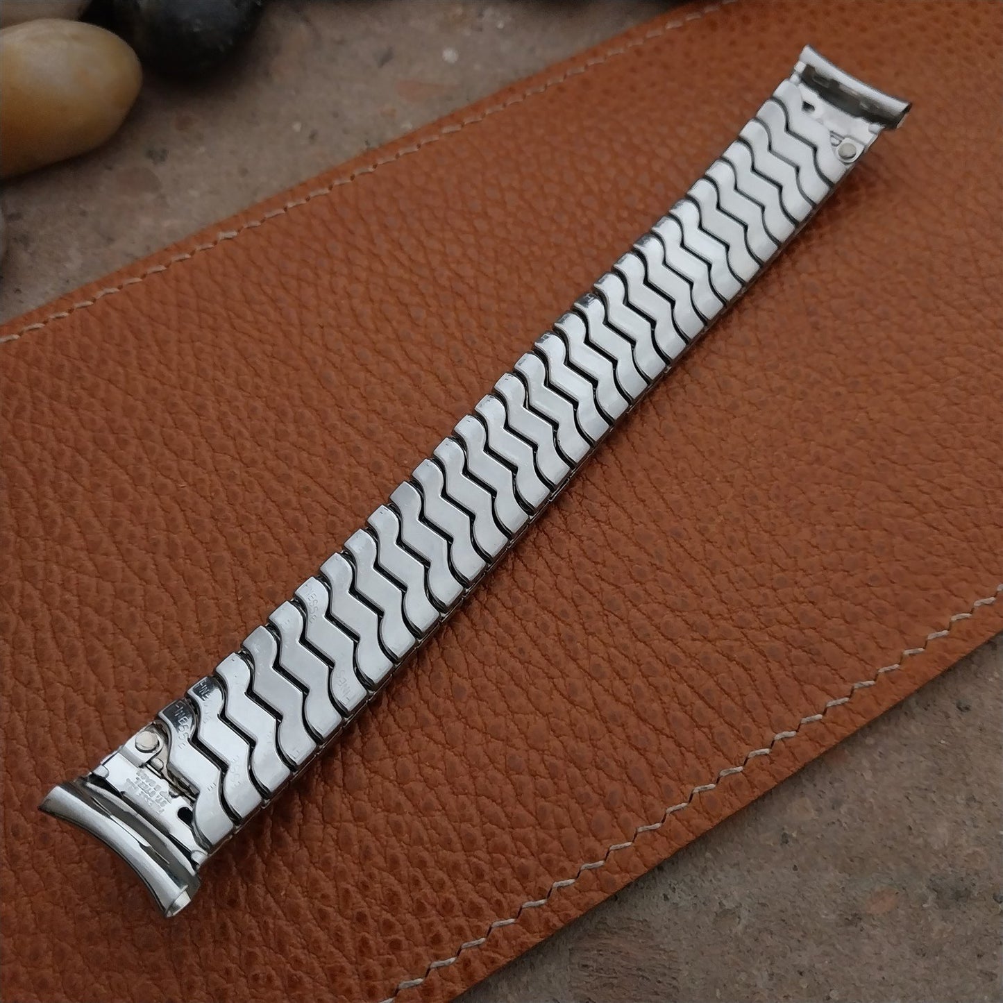 Vintage 18mm 17mm 16mm Stainless Steel Finesse Unused 1950s Watch Band
