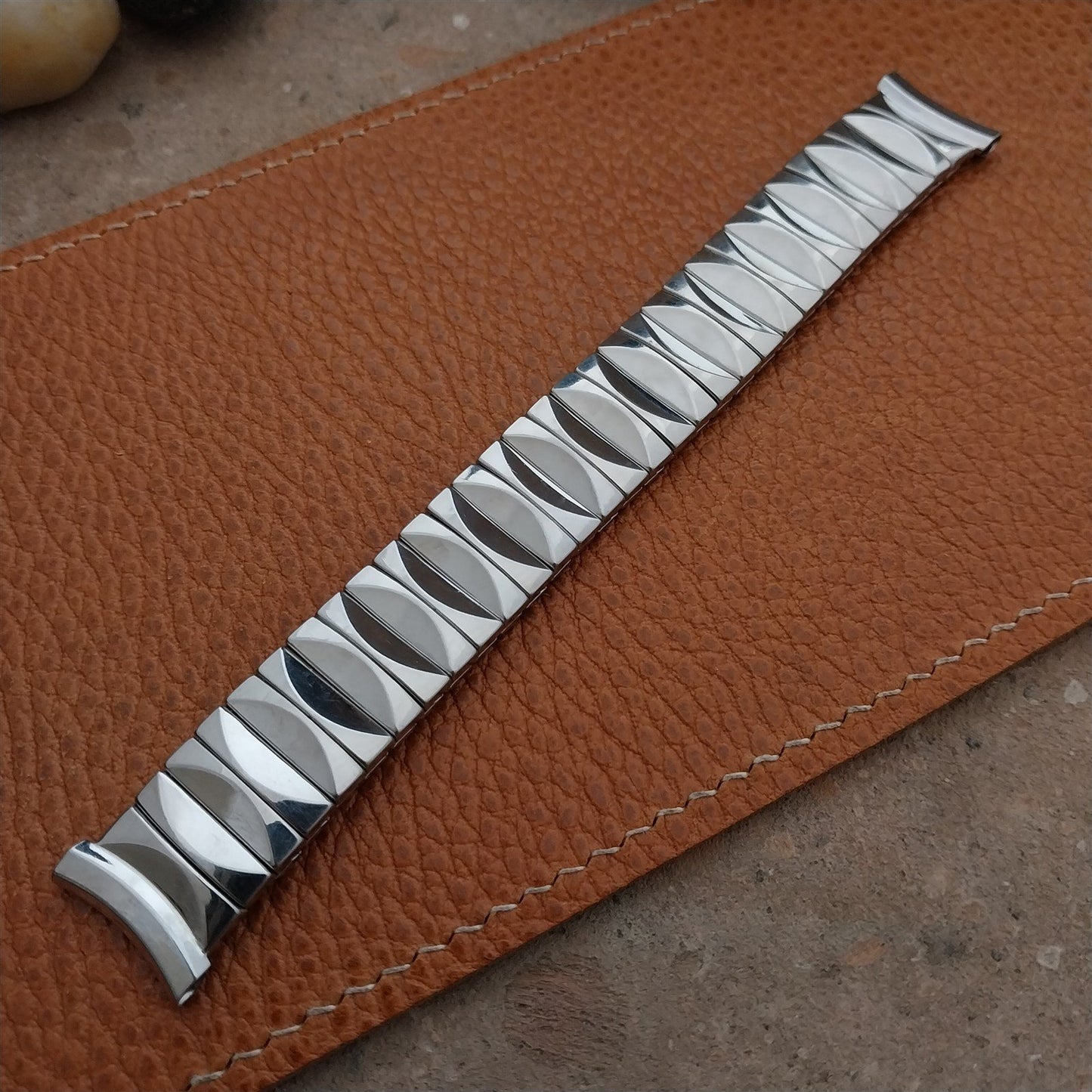 Vintage 18mm 17mm 16mm Stainless Steel Finesse Unused 1950s Watch Band