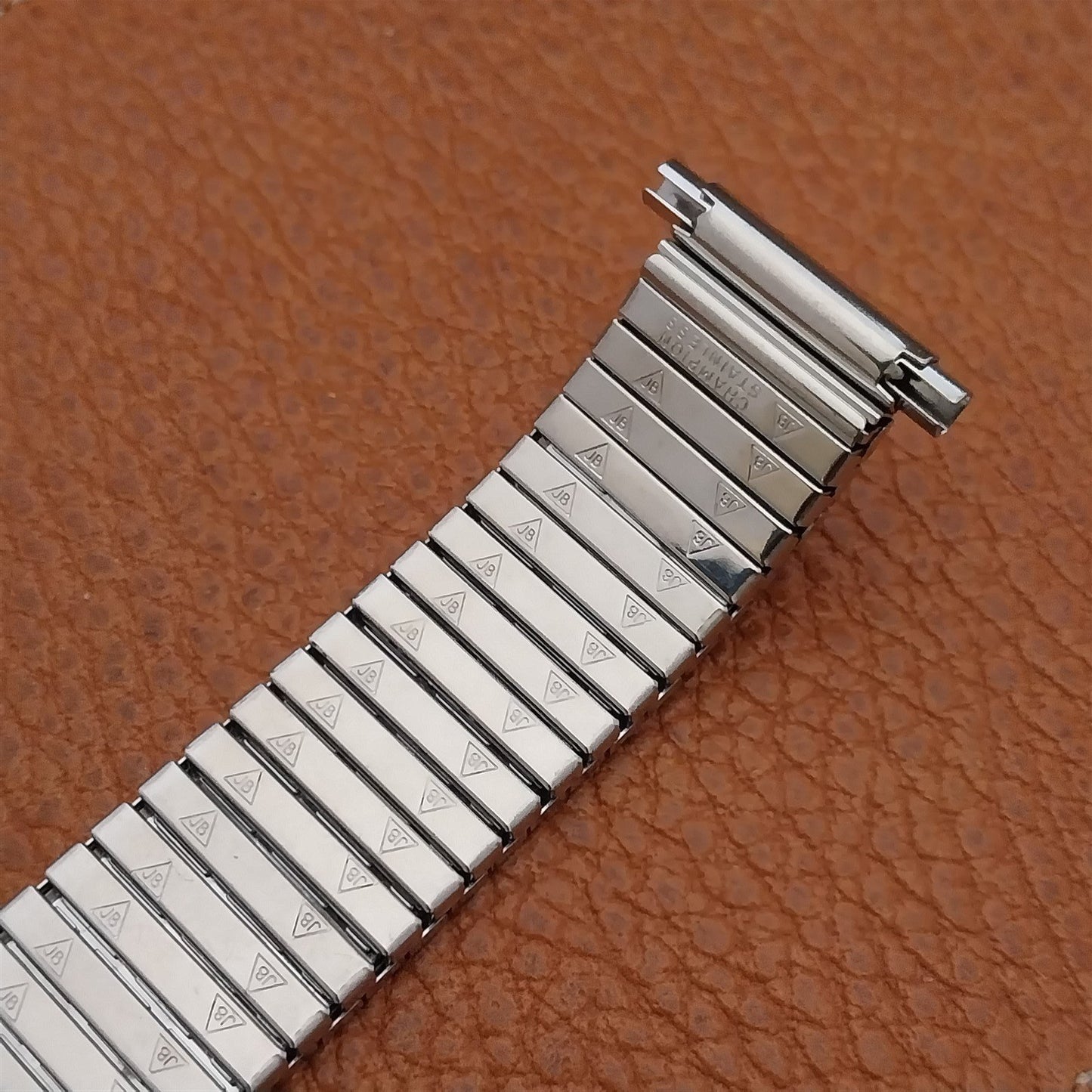 Vintage 18mm 19mm 20mm JB Champion Brushed Stainless Steel nos Unused Watch Band
