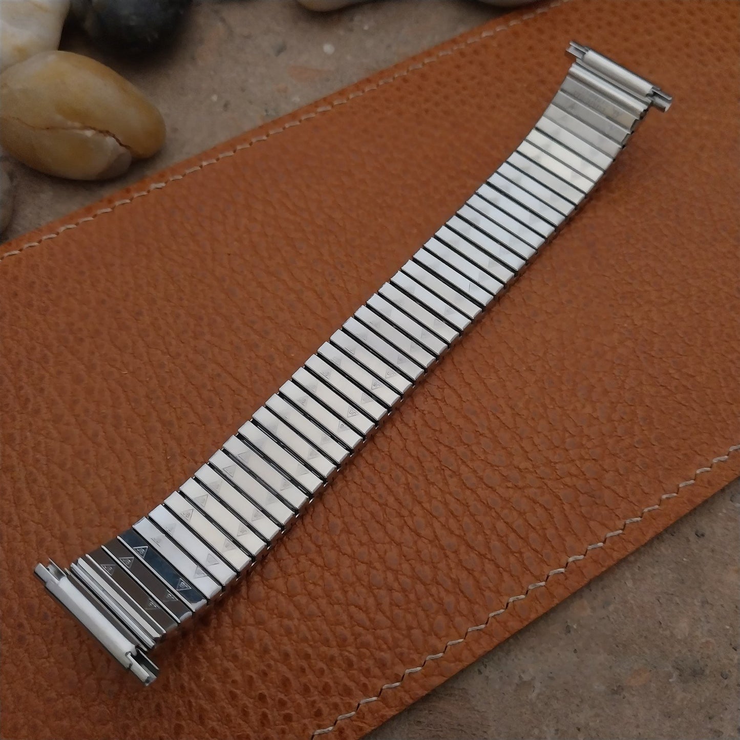 Vintage 18mm 19mm 20mm JB Champion Brushed Stainless Steel nos Unused Watch Band