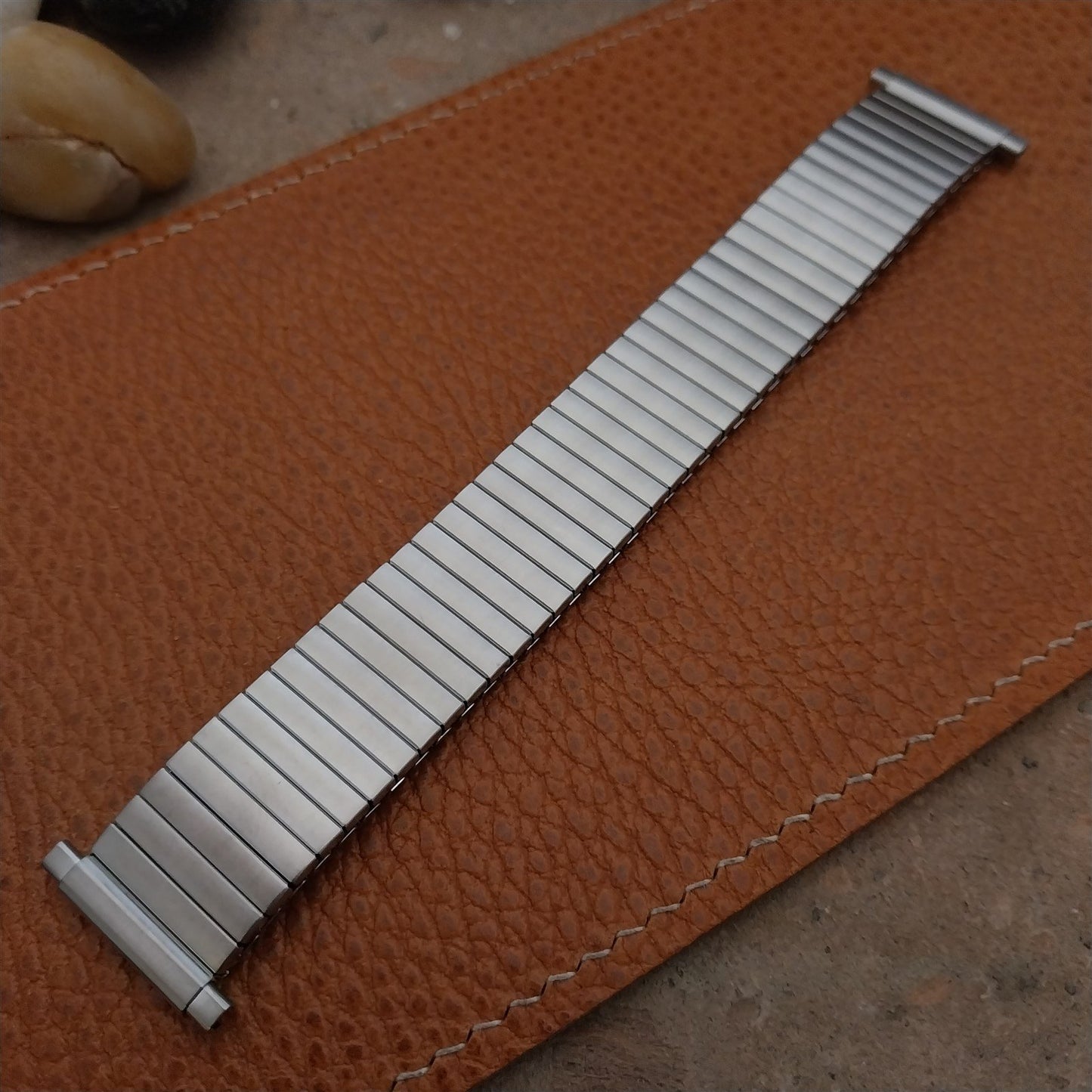 Vintage 18mm 19mm 20mm JB Champion Brushed Stainless Steel nos Unused Watch Band