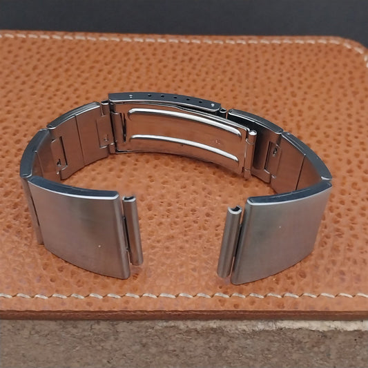 19mm Stainless Steel Bear Japan Classic Flared 1970s Unused Vintage Watch Band