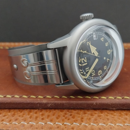 Military Style Field Watch & Don Juan Guardsman Stainless Steel Cuff