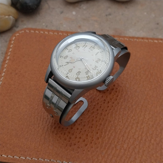 Military Style Field Watch & Don Juan Guardsman Stainless Steel Cuff