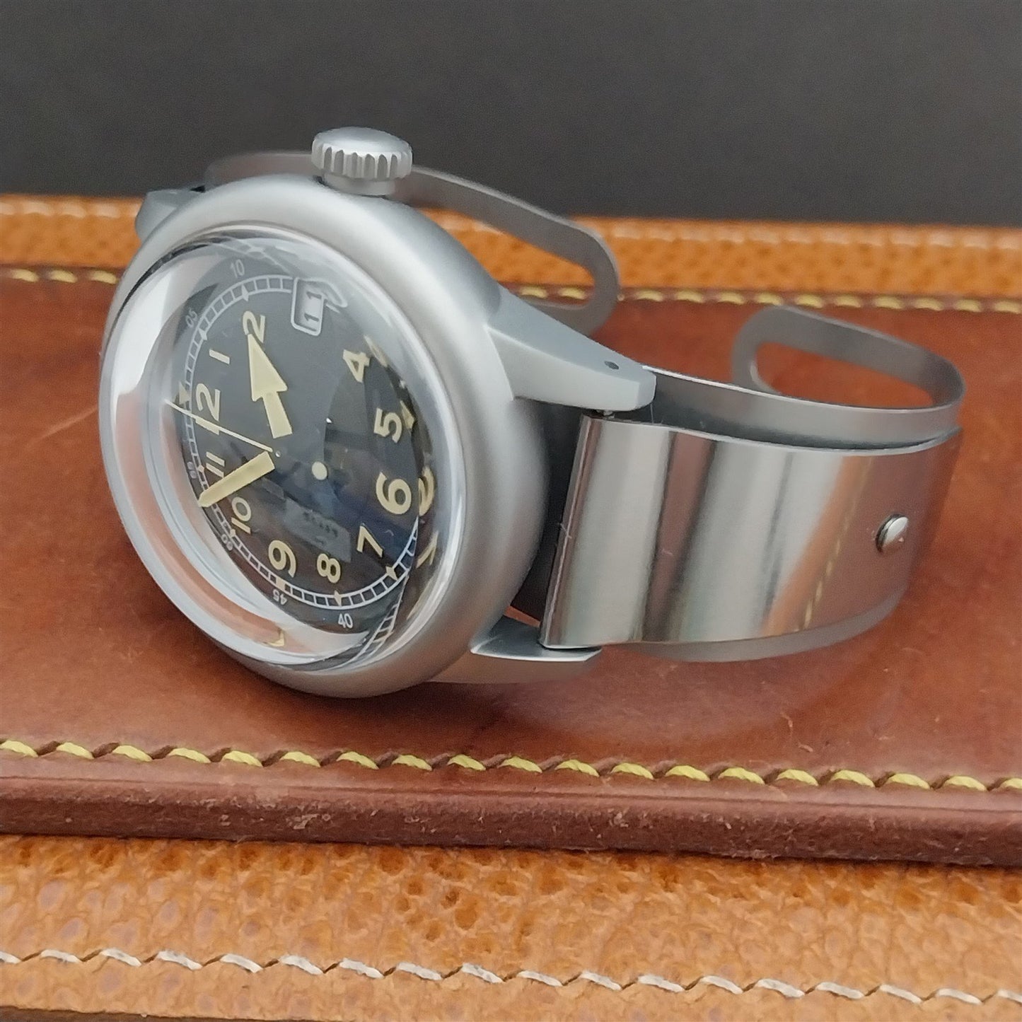 Military Style Field Watch & Don Juan Service Model Stainless Steel Cuff