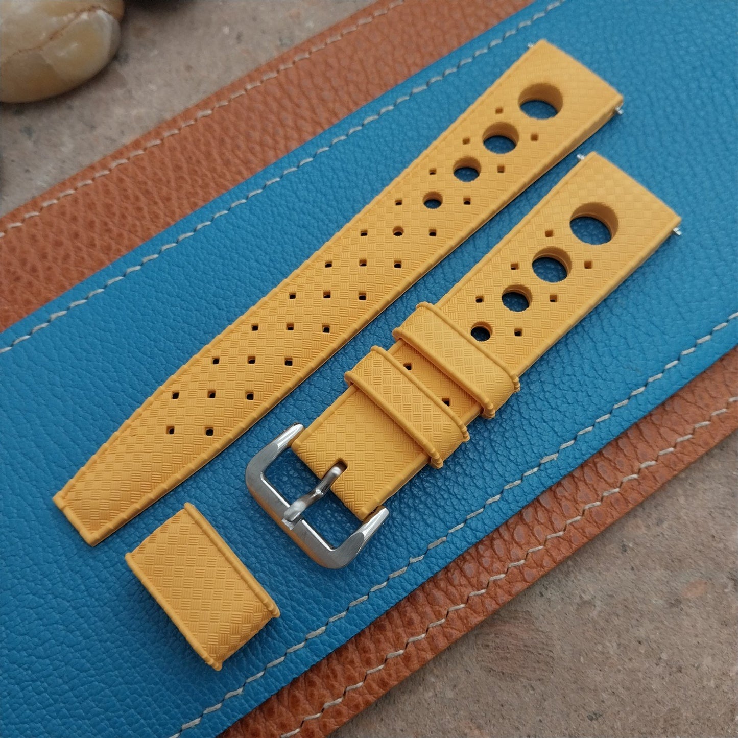 NSA 20mm Skindiver Tropical GT Rally Diver Yellow Watch Strap