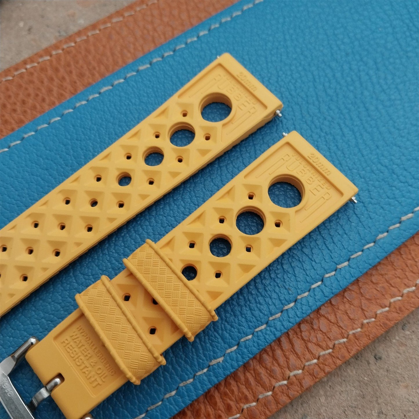 NSA 20mm Skindiver Tropical GT Rally Diver Yellow Watch Strap