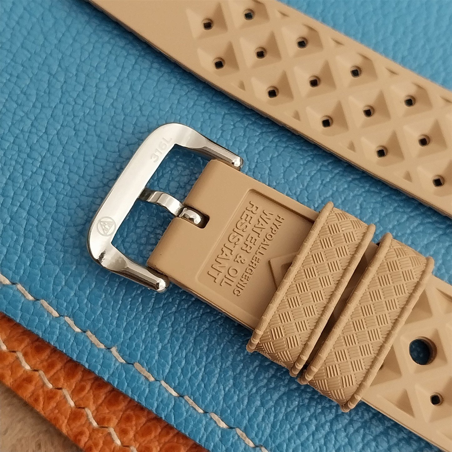 NSA 20mm Skindiver Tropical GT Rally Diver Desert Tan Watch Strap