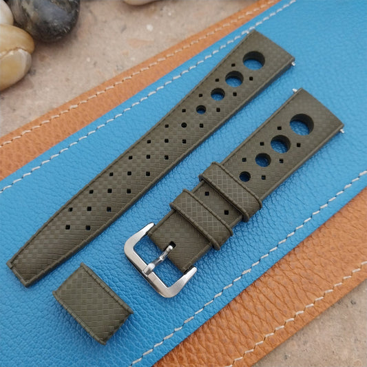 NSA 20mm Skindiver Tropical GT Rally Diver Army Green Watch Strap